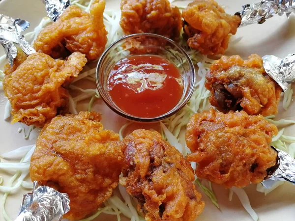 Chicken Lolipop Chicken Winglet Ayam Tandoori Hidangan Non Vegetarian India — Stok Foto