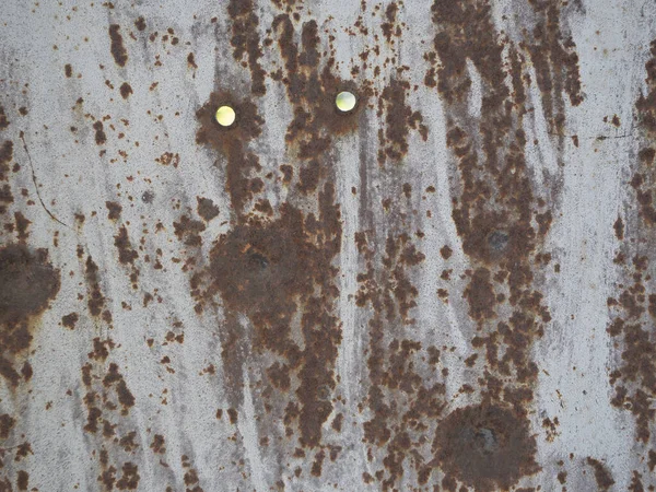 Metal Background Worn Rust Holes — Stock Photo, Image