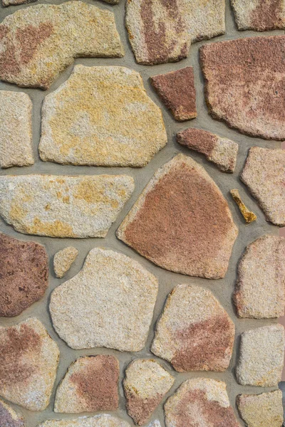 Wall Composed Large Stone Color Nice Background Textured — 스톡 사진