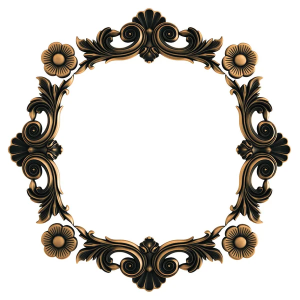 Bronze Ornament Auf Weißem Hintergrund Vereinzelt Illustration — Stockfoto