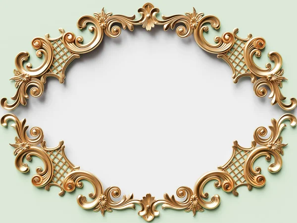 Vintage Gold Kaart Met Ornament Decoratie Illustratie — Stockfoto