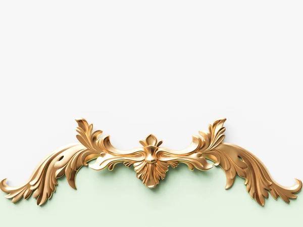 Vintage Gold Kaart Met Ornament Decoratie Illustratie — Stockfoto