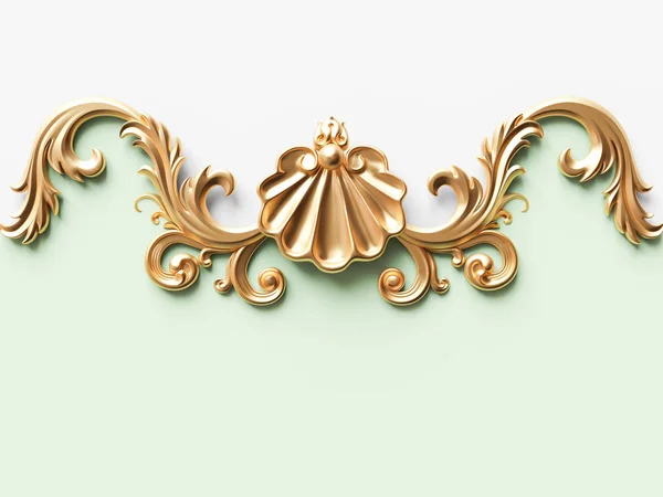 Vintage Gold Kaart Met Ornament Decoratie Illustratie — Stockfoto