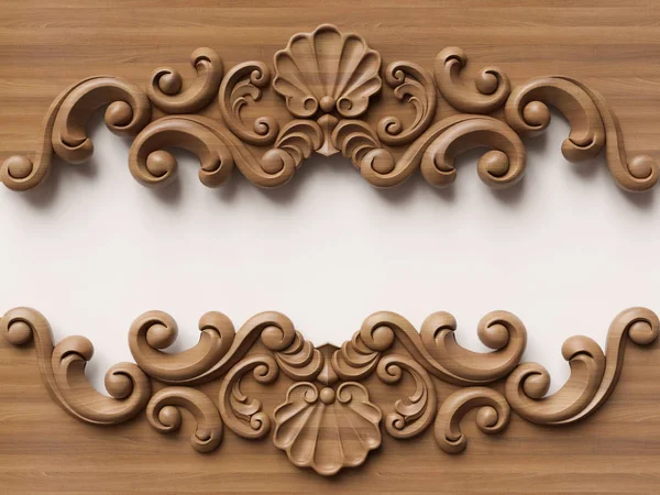 Wooden Ornament Background Illustration — Stock Photo, Image