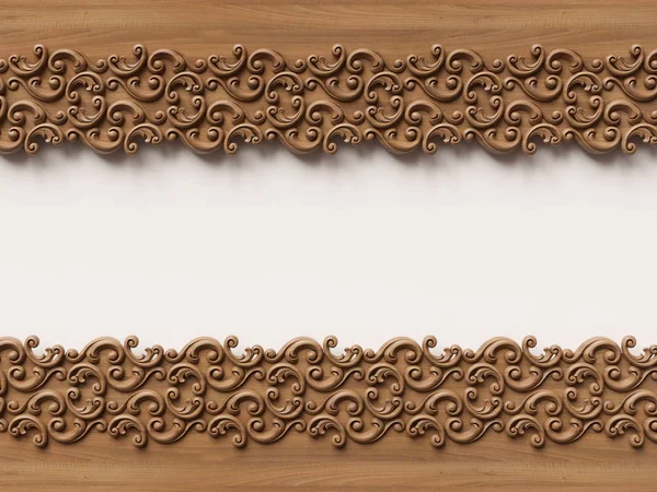 Wooden Ornament Background Illustration — Stock Photo, Image