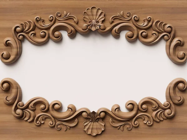 Wooden Ornament Background Illustration — Stock Photo, Image