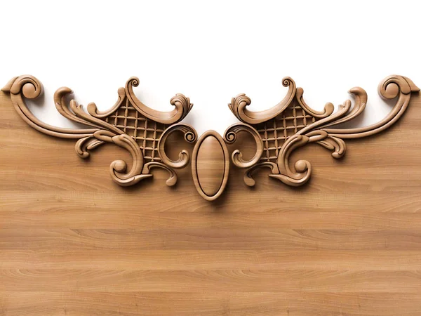 Wooden Ornament Background Illustration — Stock Photo, Image