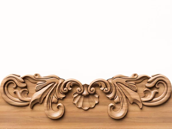 Podłoże Drewniane Ornament Ilustracja — Zdjęcie stockowe