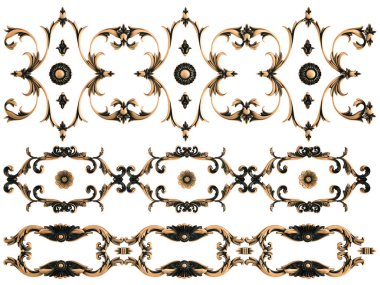 Beyaz bir arka plan üzerinde bronz süs. İzole