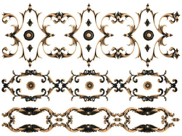 Beyaz bir arka plan üzerinde bronz süs. İzole