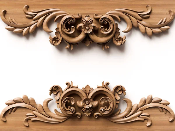 Podłoże Drewniane Ornament Ilustracja — Zdjęcie stockowe