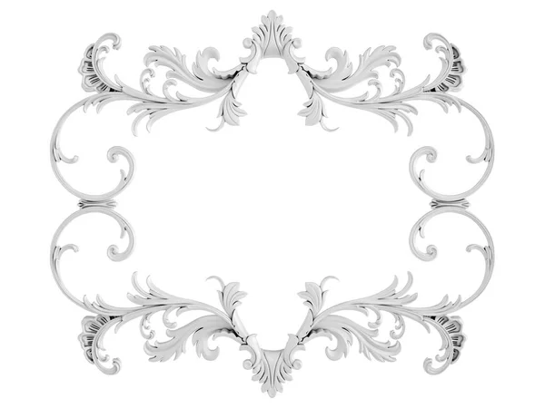 Ornamento Branco Fundo Branco Isolado Ilustração — Fotografia de Stock