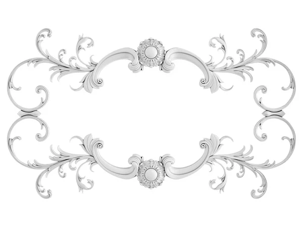 Ornamento Bianco Sfondo Bianco Isolato Illustrazione — Foto Stock