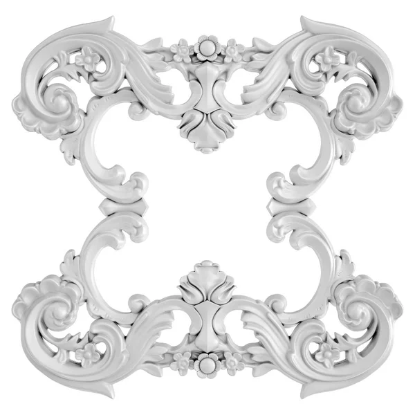 Beyaz beyaz bir arka plan üzerinde süs. İzole. 3D çizim