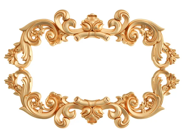 Gold Ornament White Background Isolated Illustration — Stock Photo, Image