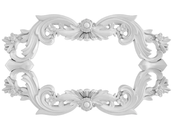 Ornamento Bianco Sfondo Bianco Isolato Illustrazione — Foto Stock