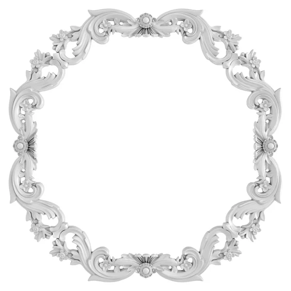 Ornamento Branco Fundo Branco Isolado Ilustração — Fotografia de Stock