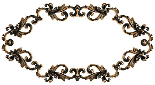 Bronzová Ornament Bílém Pozadí Izolovaný Obrázek — Stock fotografie