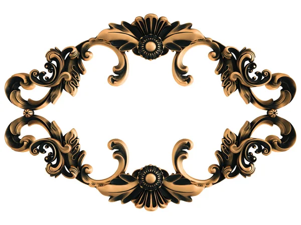 Bronze Ornament Auf Weißem Hintergrund Vereinzelt Illustration — Stockfoto