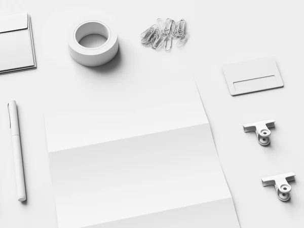 Branding Mock Material Escritório Gadgets Ilustração Alta Qualidade — Fotografia de Stock