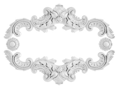 Beyaz beyaz bir arka plan üzerinde süs. İzole. 3D çizim