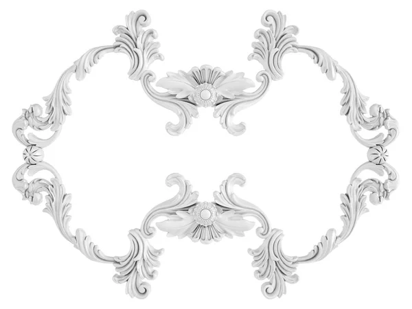 Ornamento Branco Fundo Branco Isolado Ilustração — Fotografia de Stock