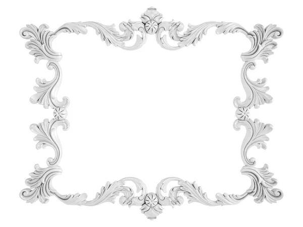 Ornamento Branco Fundo Branco Isolado Ilustração — Fotografia de Stock