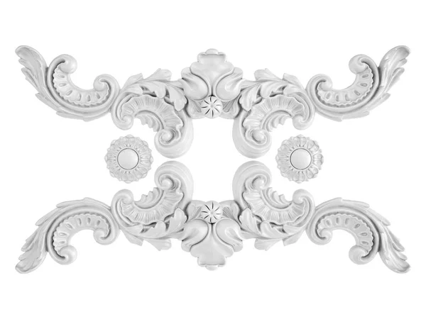 Ornamento Bianco Sfondo Bianco Isolato Illustrazione — Foto Stock