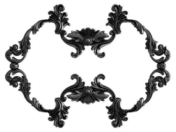Black Ornament White Background Isolated Illustration — Stock Photo, Image