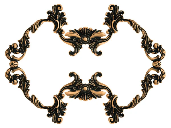 Bronze Ornament Auf Weißem Hintergrund Vereinzelt Illustration — Stockfoto