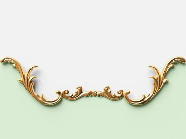 Vintage Gold Kaart Met Ornament Decoratie Illustratie — Stockfoto