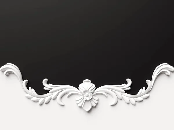 Carta bianca vintage con decorazione ornamento — Foto Stock