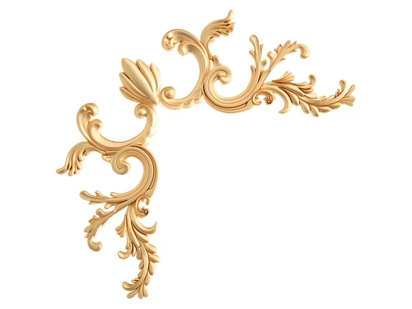 Gold ornament on a white background. Isolated — Stock Photo, Image