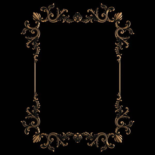 Bronz süs siyah bir arka plan. İzole