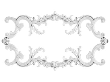 Beyaz beyaz bir arka plan üzerinde süs. İzole