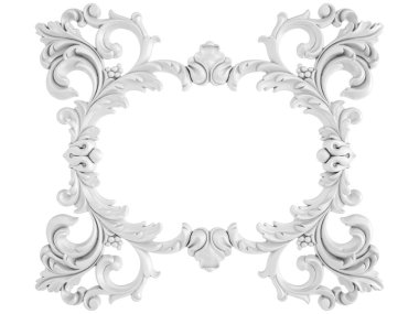 Beyaz beyaz bir arka plan üzerinde süs. İzole