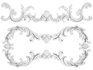 Beyaz beyaz bir arka plan üzerinde süs. İzole