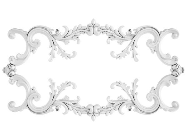 Λευκό στολίδι σε λευκό φόντο. Απομονωμένη — Φωτογραφία Αρχείου