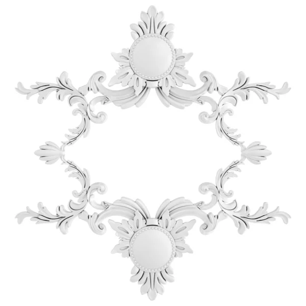 White ornament on a white background. Isolated — Stock Photo, Image