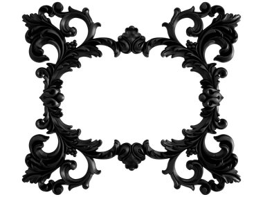 Siyah beyaz bir arka plan üzerinde süs. İzole