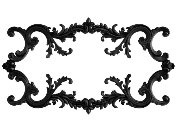 Чорний орнамент на білому тлі. Ізольовані — стокове фото