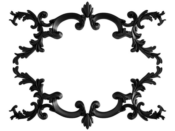 Black ornament on a white background. Isolated