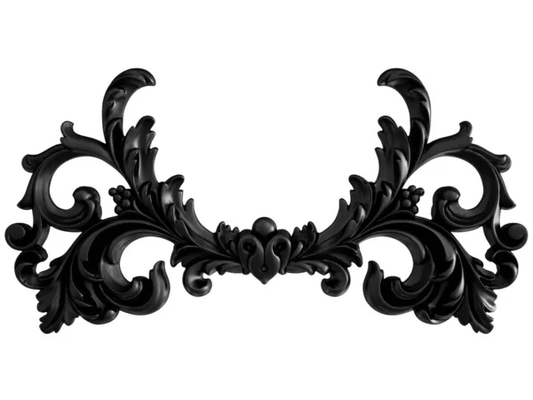 Ornamento preto em um fundo branco. Isolados — Fotografia de Stock