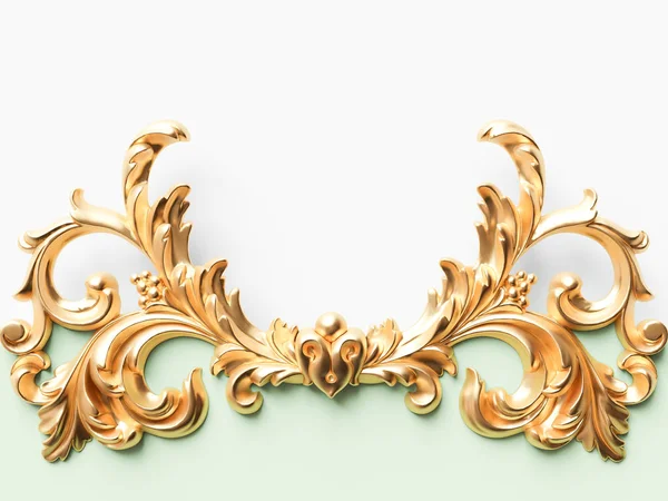 Carta d'oro vintage con decorazione ornamento — Foto Stock