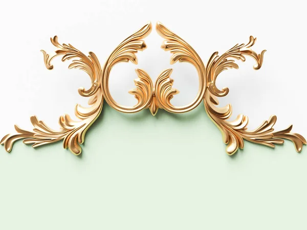 Vintage gold kaart met ornament decoratie — Stockfoto