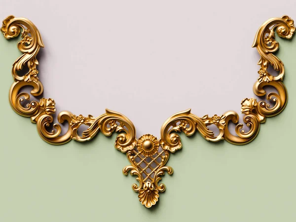 Carta vintage con ornamento in oro decorazione — Foto Stock