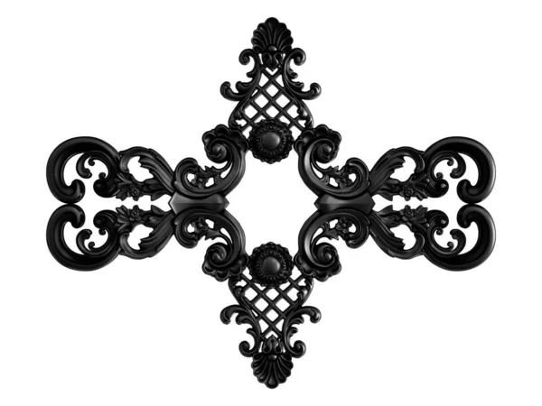 Συλλογή μαύρο στολίδι σε λευκό φόντο. Μεμονωμένα — Φωτογραφία Αρχείου