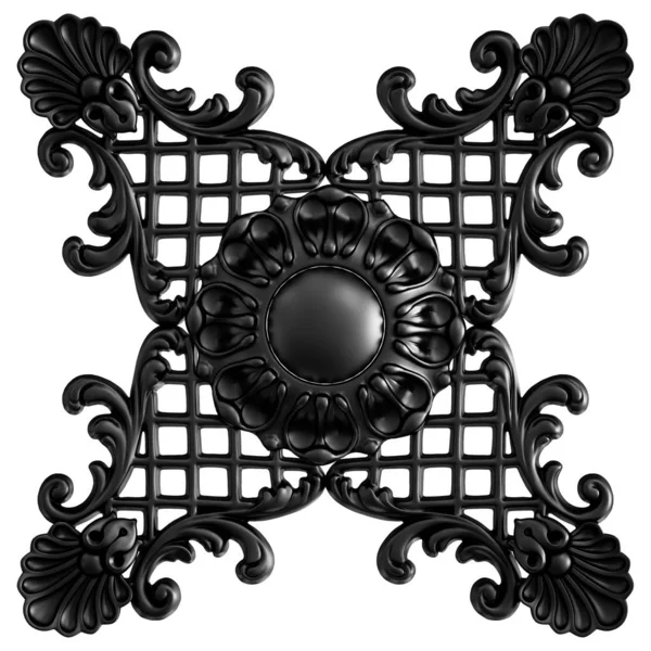 Collezione ornamento nero su sfondo bianco. Isolato — Foto Stock