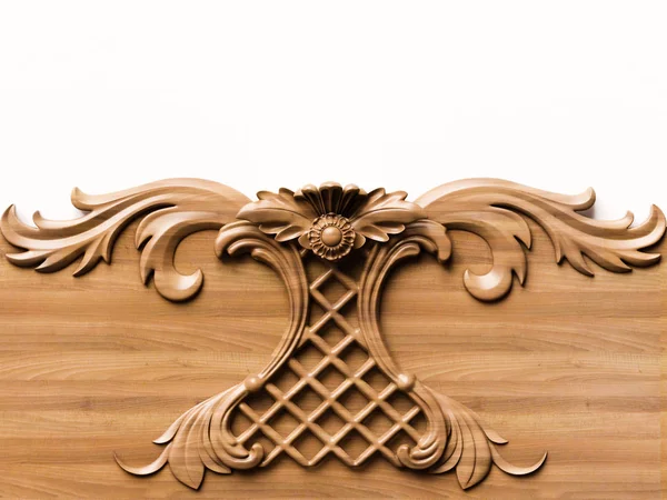 Coleção ornamento de madeira fundo — Fotografia de Stock