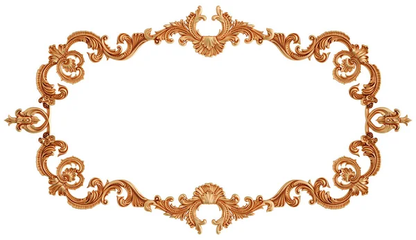 Golden Ornamental Segments Seamless Pattern White Background Luxury Carving Decoration — ストック写真